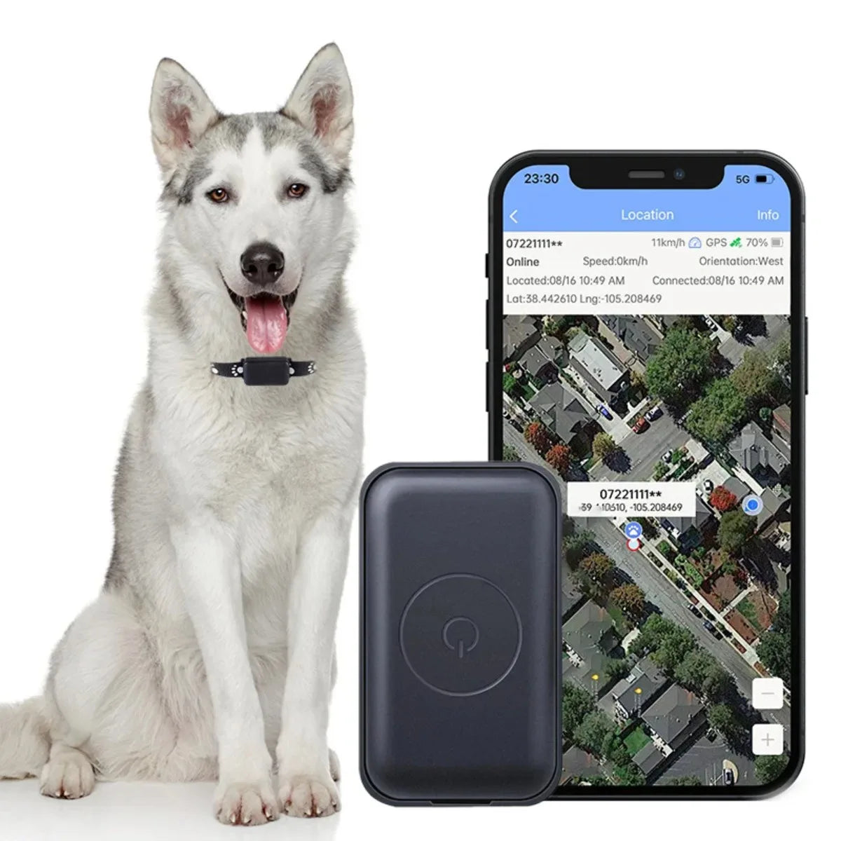Traceur GPS pour Chats & Chiens – Collier Localisable en Temps Réel