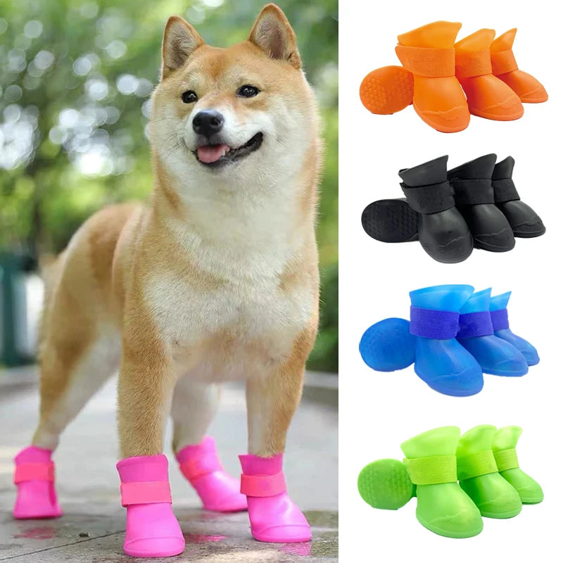 Bottes Étanches Antidérapantes pour Chiens & Chats – Lot de 4