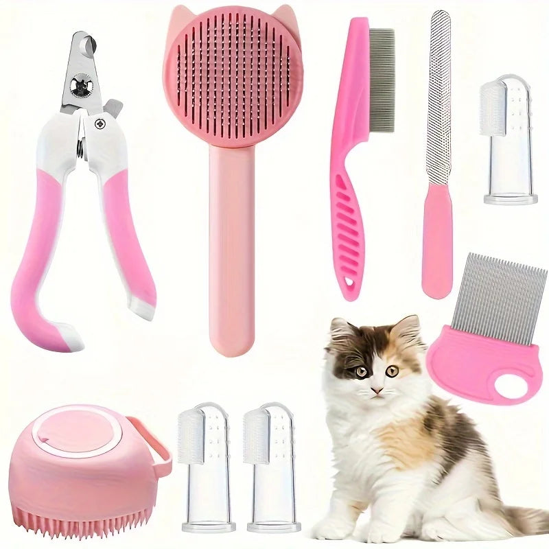 Kit de Toilettage Complet 8-en-1 pour Chats & Chiens